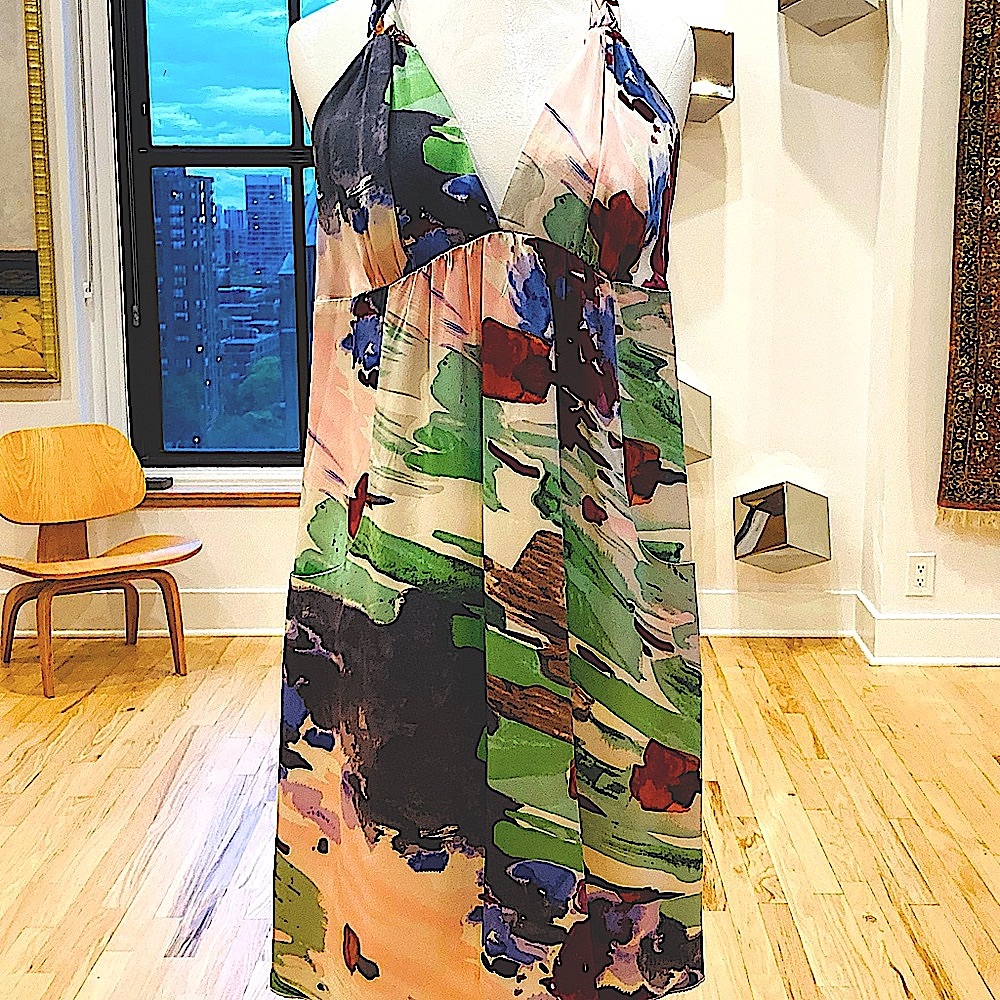 Arden B Small, Multicolored, Like An Abstract Painting, Silk Dress.